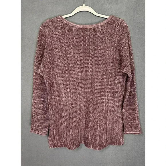 Pure Jill by J. Jill Sweater Women's Medium Purple Marled Knit Pullover Textured - Picture 7 of 10